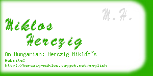 miklos herczig business card